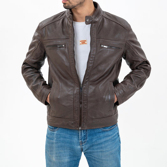 Dark Brown Leather Jacket