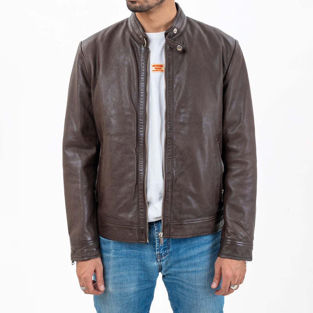 Dark Brown Leather Jacket