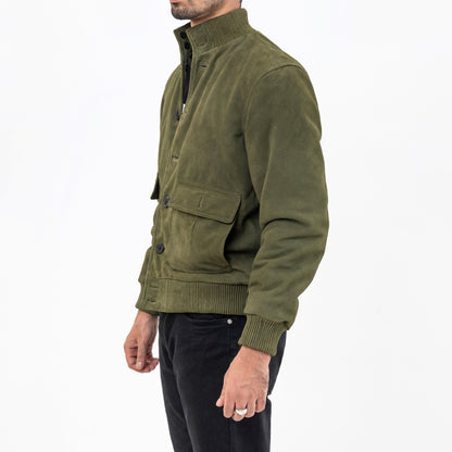 Olive Green Leather Jacket