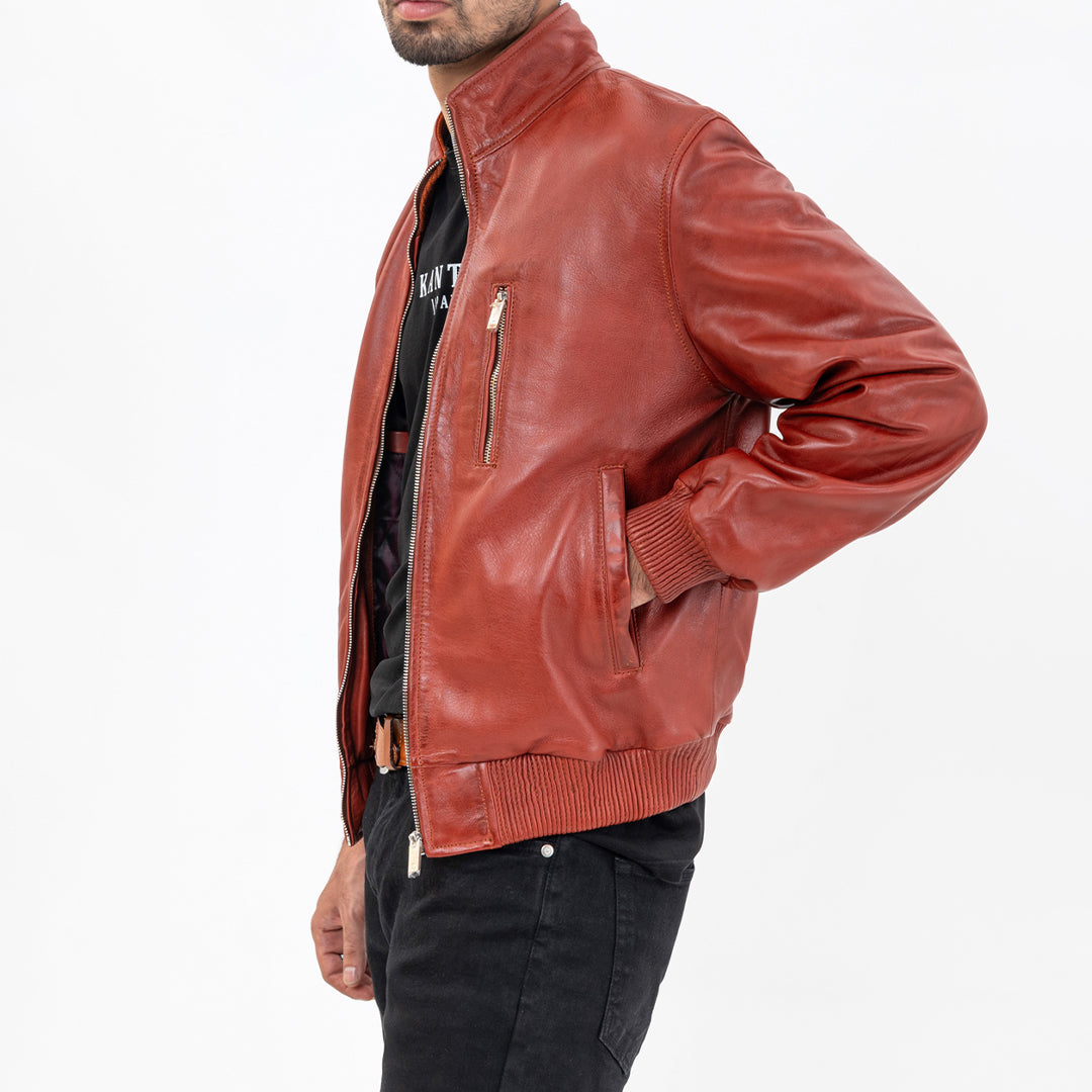 Burgundy Leather Jacket